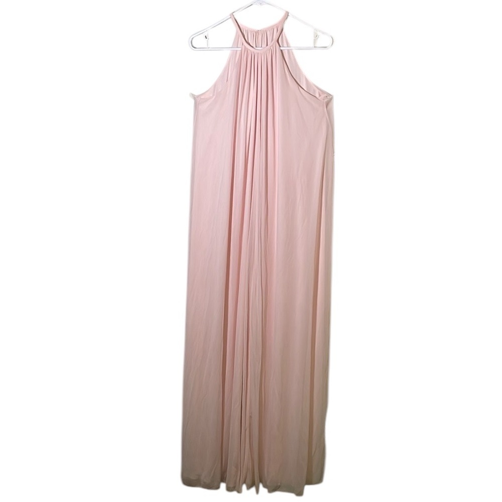 David's Bridal Light Pink Bridesmaid Dress